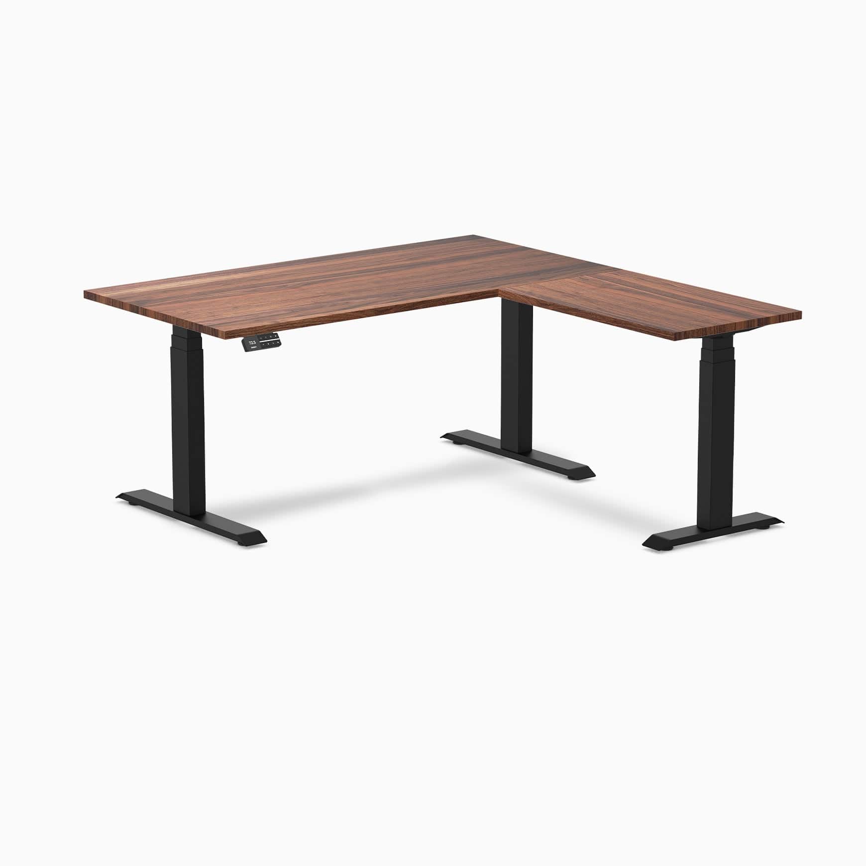 Desky Hardwood L-Shape Sit Stand Desk - Image 31